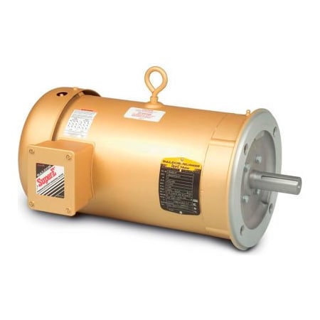 Baldor-Reliance Baldor-Reliance 3-Phase Motor, VEM3610T-5, 3 HP, 3450 RPM, 182TC Frame, C-Face Mount, TEFC, 575 Volts VEM3610T-5
